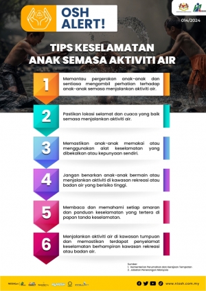 Tip Keselamatan Anak semasa Aktiviti Air