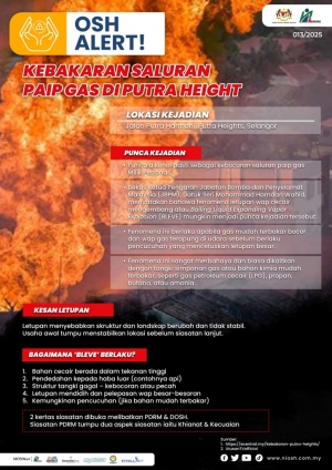 KEBAKARAN SALURAN PAIP GAS DI PUTRA HEIGHT