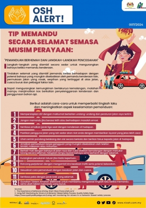 Tip Memandu Secara Selamat Semasa Musim Perayaan-Pemanduan Berhemah dan Langkah-Langkah Pencegahan