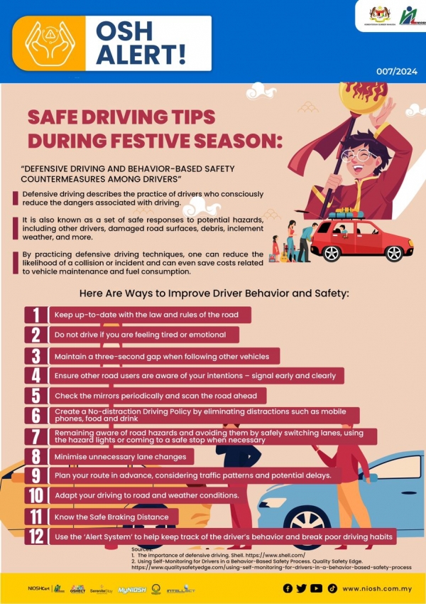 Safe Driving Tips During Festive Season-Defensive Driving and Behavior-Based Safety Countermeasurs among Drivers