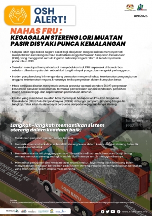 Nahas FRU -Kegagalan Stereng Lori Muatan Pasir Disyaki Punca Kemalangan