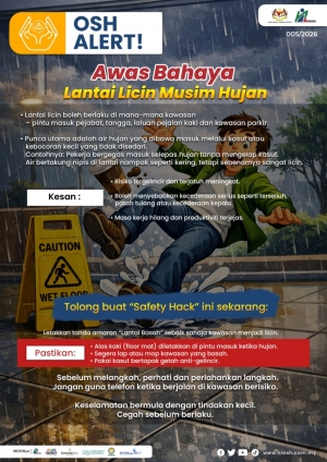 Awas Bahaya Lantai Licin Musim Hujan