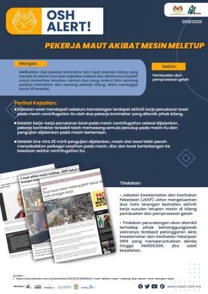 Pekerja Maut Akibat Mesin Meletup